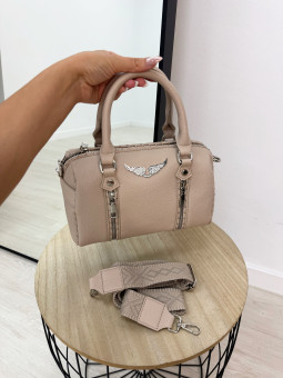 BOLSO ZAG PIEL TOUPE